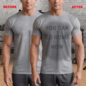 Camiseta <span class=keywords><strong>Deportiva</strong></span> para Hombre con Gráfico Activado por Sudor, Logotipo Oculto Personalizado, Mensaje, para Gimnasio y Entrenamiento, 95% Algodón, 5% Spandex, Oferta 2025 - Product Image 1