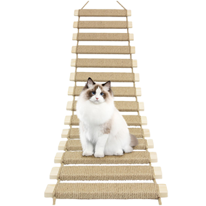 Best-selling Classic Adjustable Wooden Wall Mounted Cat Climbing <b>Frame</b> and Ladder with Eco-Friendly Design for Indoor Cats - Product Image 1
