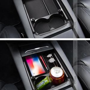 Boîte d'accoudoir de commande <span class=keywords><strong>centrale</strong></span> de voiture boîte de rangement organisateur de plateau conteneur de rangement accessoires pour <span class=keywords><strong>Tesla</strong></span> modèle <span class=keywords><strong>X</strong></span> modèle S - Product Image 6