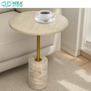 Hzx Tùy Chỉnh Sang Trọng <span class=keywords><strong>Travertine</strong></span> Đá Cẩm Thạch Đá End Bảng Top Hiện Đại Đánh Bóng Bán Buôn Cao Cấp Cho Nhà Bếp Sảnh Khách Sạn Cung Cấp Số Lượng Lớn - Product Image 2