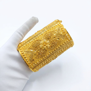 Elegant Gold Plated Diamond Bangle <b>Bracelet</b> Infinity Design Womens Fashion Jewelry <b>Set</b> for Wedding Engagement Party Gift - Product Image 1