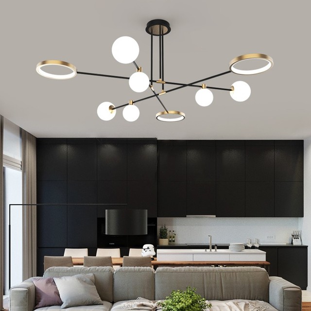 Nordic Living Room Geometry Home Decorative Lamp Led Flush Mount Ceiling Light for Home