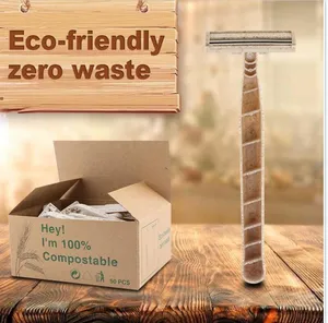 Eco-friendly razor Disposable Razor Tattoo Supplies Biodegradable Wheat Straw Double Edge Blades Razor