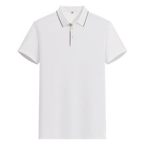 เสื้อโปโลแขนสั้นสั่งทำพิเศษ สีพื้น แต่งขอบตัดกัน ผ้าโพลีเอสเตอร์ ชุดยูนิฟอร์มทำงาน ใช้ได้ทุกวัน - Product Image 4