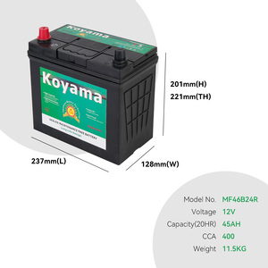 12V45AH充電式無料メンテナンス鉛蓄電池MF46B24RNS60自動車始動用低自己放電自動電池 - Product Image 5