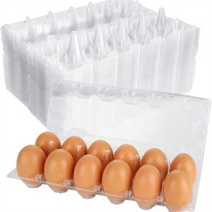 Barquettes et cartons à œufs jetables en plastique PET en gros, 2*6 trous, pour supermarchés, marque Fuxin HEVDEM - FABRIQUÉ EN TURQUIE - Product Image 1