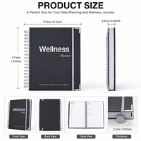 Carnet de bien-être personnalisé, planificateur de gratitude et de manifestation, impression de cahier à spirale