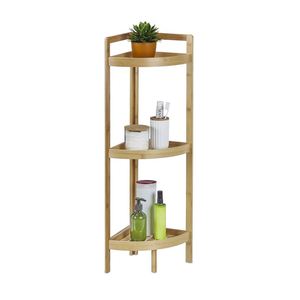 3-Tier <b>Corner</b> Shower Caddy <b>Stand</b> Wood Shower Organizer Standing Durable <b>Corner</b> Shelf Space-Saving Design Storage for Living Room - Product Image 2
