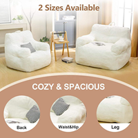Fauteuil Poire Confortable en Tissu Peluche pour Enfants, Design Japonais, OEM, pour Salon, avec Housse Uniquement