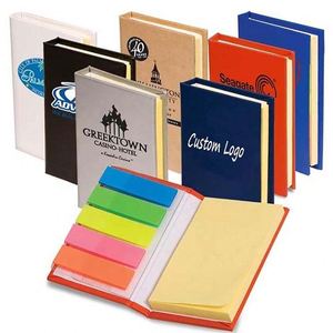 Carnet autocollant promotionnel avec 50 pages de notes adhésives et 5 couleurs de marque-pages adhésifs avec 15 feuilles pour cadeaux publicitaires - Product Image 1