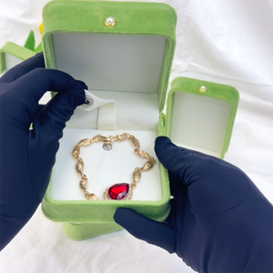 Factory Packaging Jewelry <b>Box</b> Luxury Custom <b>Box</b> Jewelry Packaging Velvet Ring <b>Box</b> Wedding Valentine'S Day <b>White</b> Rings <b>Gift</b> Case - Product Image 2