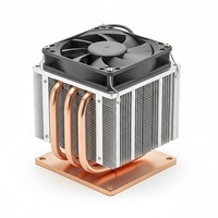 Module de refroidissement d'air pour serveur à ailettes empilées avec tuyaux en cuivre et dissipateur thermique à ventilateurs PWM multiples, dissipateur thermique cubique pour cluster de serveurs