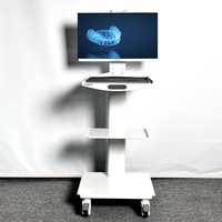 Chariot mobile de scanner oral dentaire de couleur blanche avec le chariot dentaire portatif d'instrument de chariot de support de moniteur