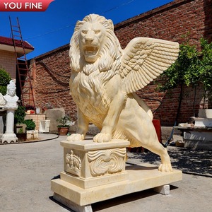 Statua Antica di Leone Alato in Pietra per Decorazione <span class=keywords><strong>Giardino</strong></span> - Product Image 6