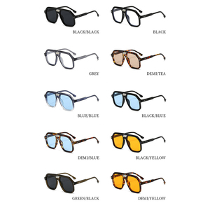 Lunettes de soleil pilote à double pont et monture large Arrow Rice Nail UV400 pour femme, nouvelle mode 2025, style européen et américain pour grands visages - Product Image 3