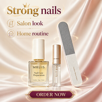 MRUIS Set de Preparación para el Cuidado de Uñas, Lápiz de Aceite para Cutículas, Lima de Uñas, Nutre, Moldea y Protege las Uñas, Kit de Pre-Manicura para Salón, OEM