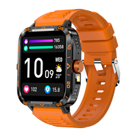2026 ZW59 BT Smart Watch dengan LED 1.95 Inch TFT Bentuk Persegi Tahan Air IP67 Dapat Menjawab Panggilan & Pemantauan Tidur Perangkat yang Dapat Dipakai