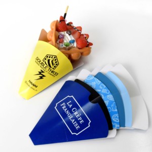 Giá rẻ, tùy chỉnh, giá đỡ hình tam giác bằng giấy nghệ thuật, chất liệu tái chế, hình quả trứng bong bóng, giá đỡ kem ốc quế, giá đỡ bánh crepe - Product Image 6