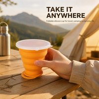 Gobelet pliable télescopique en silicone résistant aux hautes températures sans BPA, écologique, pour les sports de plein air, mug pliable et rétractable