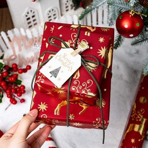 Christmas <b>Wrapping</b> <b>Paper</b> Red Gold Reindeer Design 17 In X 32.8 Ft Gift Craft Recyclable Single Side Coating - Product Image 5