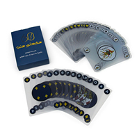 Cartes à jouer en plastique, impression personnalisée, résistantes à la décoloration, imperméables, standard 52 avec boîte personnalisée