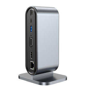 Hub <span class=keywords><strong>USB</strong></span> Type-C 12 ports <span class=keywords><strong>en</strong></span> alliage d'aluminium, station d'accueil avec sortie TV 4K HD 2.0, RJ45, VGA, <span class=keywords><strong>USB</strong></span> 3.0 - <span class=keywords><strong>En</strong></span> stock - Product Image 6