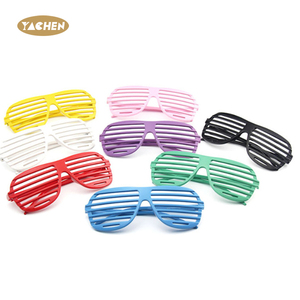 YAachen-Lunettes de soleil à fente de couleur néon style obturateur 80's Party pour enfants adultes rétro Rock Pop Star <span class=keywords><strong>Disco</strong></span> Dress-Up Party - Product Image 2