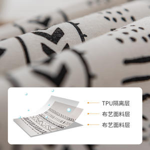 Mantel Rectangular de Lino y Algodón con Estampado Bohemio, Borlas, Impermeable, Lavable, Decoración para el Hogar, Comedor, Patrón Geométrico - Product Image 1