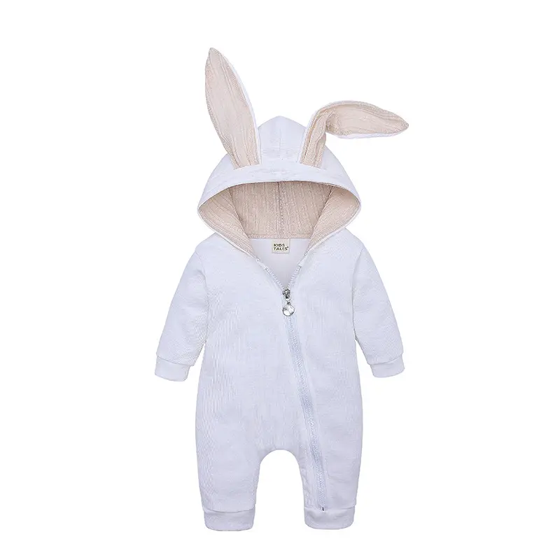 XQM Baby Romper Big Ear Rabbit Conjoined Zipper Climbing Clothes Baby Bodysuit