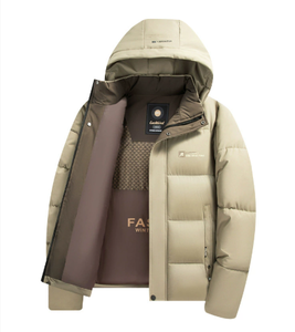 Veste d'hiver pour homme, veste en coton à capuche pour homme, veste rembourrée en coton épaisse pour l'hiver, tenue d'hiver pour papa - Product Image 3