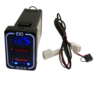 USB Socket Wiht Voltmeter <strong>Car</strong> Charger PD QC3.0 Dual Fast Charge Suitable for corolla highlander <strong>Car</strong> Newest Customize Charge <strong>Jack</strong> - Product Image 3