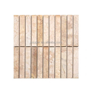 Style ancien moyen riz mat trou blanc longue pierre <span class=keywords><strong>de</strong></span> chaux mosaïque <span class=keywords><strong>salle</strong></span> <span class=keywords><strong>de</strong></span> <span class=keywords><strong>bain</strong></span>, espace commercial chez l'habitant carreaux <span class=keywords><strong>de</strong></span> sol, marbre - Product Image 5