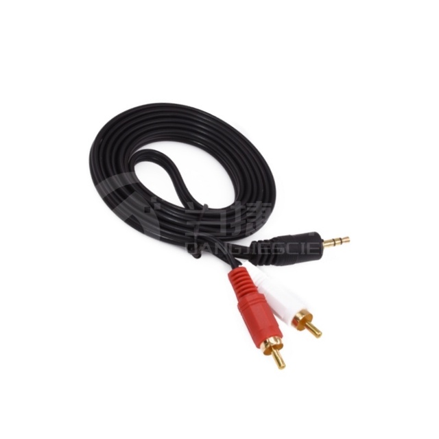 3.5 to Double Lotus 3.5mm Audio Cable One Point Two Audio Cable Mp3 Computer Speaker Cable 1.5 Meters