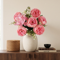 Fleurs artificielles en gros, roses Austin au toucher réel, fleurs artificielles pour arrangements floraux à domicile