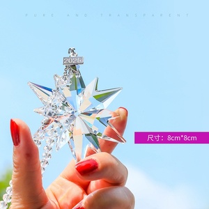 Ornements de Noël annuels DAMAI 2025, flocons de neige en cristal, étoiles scintillantes, ornements en cristal pour arbre de Noël, ornements magnifiques - Product Image 2