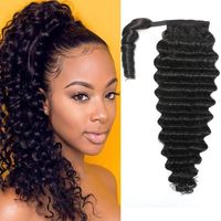 Queue de cheval en cheveux humains brésiliens Remy 10A Body Wave, cuticules alignées, 100 % naturels, pour femmes noires – Vente en gros