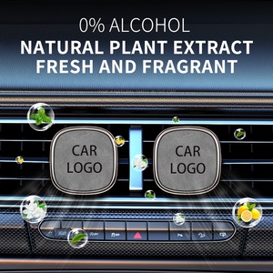 Metal Leather <strong>Car</strong> Aroma <strong>Diffuser</strong> air Outlet Fragrance Holder 3 <strong>Scents</strong> to Choose Long Lasting Light Fragrance Customizable logo - Product Image 3