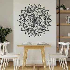 Scultura <span class=keywords><strong>da</strong></span> <span class=keywords><strong>Parete</strong></span> <span class=keywords><strong>in</strong></span> <span class=keywords><strong>Metallo</strong></span> Mandala Art Déco, Design Floreale Intricato <span class=keywords><strong>in</strong></span> Ghisa, Decorazione per Interni/Esterni, Compleanno, Battesimo - Product Image 3