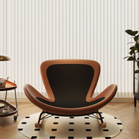 Fauteuil simple design de style rétro luxueux fauteuil compact en plumes pour petits appartements balcon salon