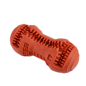 JIUZE Prezzo di Fabbrica Eco-Friendly Giocattolo da Masticare per Cani a Forma di Manubrio Sonoro, Taglia Media, per Pulizia Denti e Salute Dentale, in Gomma Resistente - Product Image 6