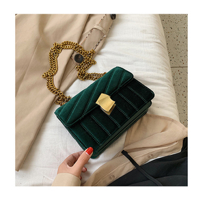 Bolsos de lujo, bandolera de terciopelo, bolso Vintage para mujer, cierre especial de terciopelo, bolsos de mensajero con cadena para mujer, diseñados Borse da donna - Product Image 1