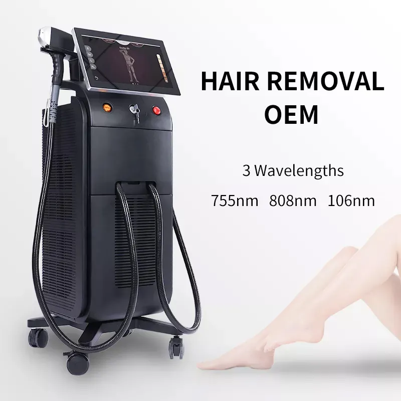 OEM ODM Permanenter Haarentferner Alexa ndrit Laser Haaren tfernungs maschine Diodenlaser 755 808 1064 Tria Beauty Haaren tfernungs laser 4x