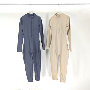 Nuova Collezione 2025: Tuta Aderente con Zip Frontale, Maniche Lunghe, Felpata, per Palestra e Fitness, Mantiene il Calore - Product Image 1