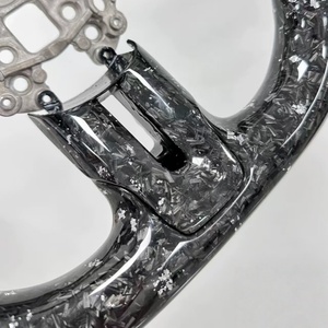 Volante de Coche de Fibra de Carbono Forjada con Cuero Blanco para <span class=keywords><strong>Ford</strong></span> <span class=keywords><strong>Mustang</strong></span> 2015-2017 <span class=keywords><strong>Mustang</strong></span> EcoBoost GT <span class=keywords><strong>Shelby</strong></span> GT350 GT350R 2.3L 5.0L - Product Image 3