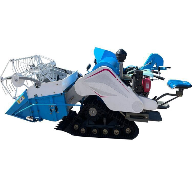 Crawler-type Push-type Combine Harvester Compact Small Agricultural Low-loss High-efficiency Harvester