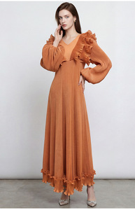 Vestido de Noche Plisado Miyake, Nueva Colección PY 2026, Elegante Vestido Maxi con Mangas Farol para Mujer, Venta al Por Mayor - Product Image 2