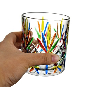 N47 Gobelet en verre à whisky moderne peint à la main Verre de roche à l'ancienne Style européen pour le vin - Product Image 3