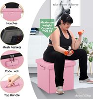 Tabouret pliable ignifuge pouf pliant cuboïde pouf banc en cuir canapé chaise repose-pieds boîte de rangement