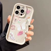 Coques de téléphone antichoc de luxe avec papillons pour iPhone 17 Air 16 15 Plus Pro Max 14 13 12 11 X – Housse de protection personnalisable avec logo