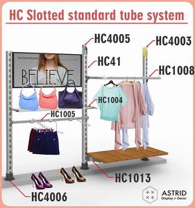 <b>Shop</b> Body Double Slotted Horizontal Chromed Zinc Adjustable Height Upright Stylish <b>Display</b> Rack for Indoor/Outdoor Use - Product Image 3